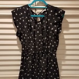 Navy Dress w/ Camel Belt